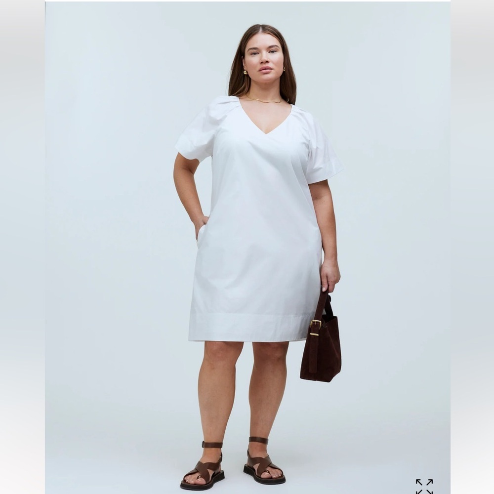 Madewell Plus V-Neck Mini Shirtdress